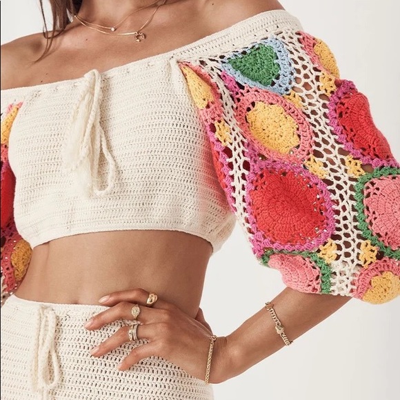 SOLD Spell Let The Sunshine In Crop Rainbow Small - Picture 6 of 11